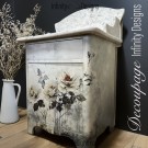 Decoupage - Distressed White Roses  thumbnail