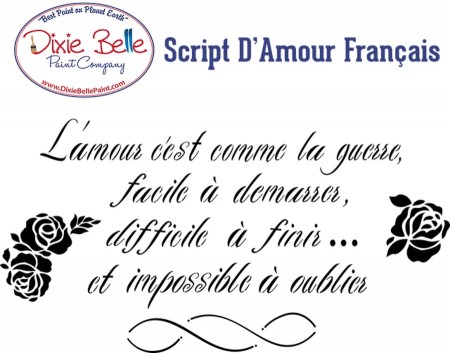 Script d´amour Français - Stencil