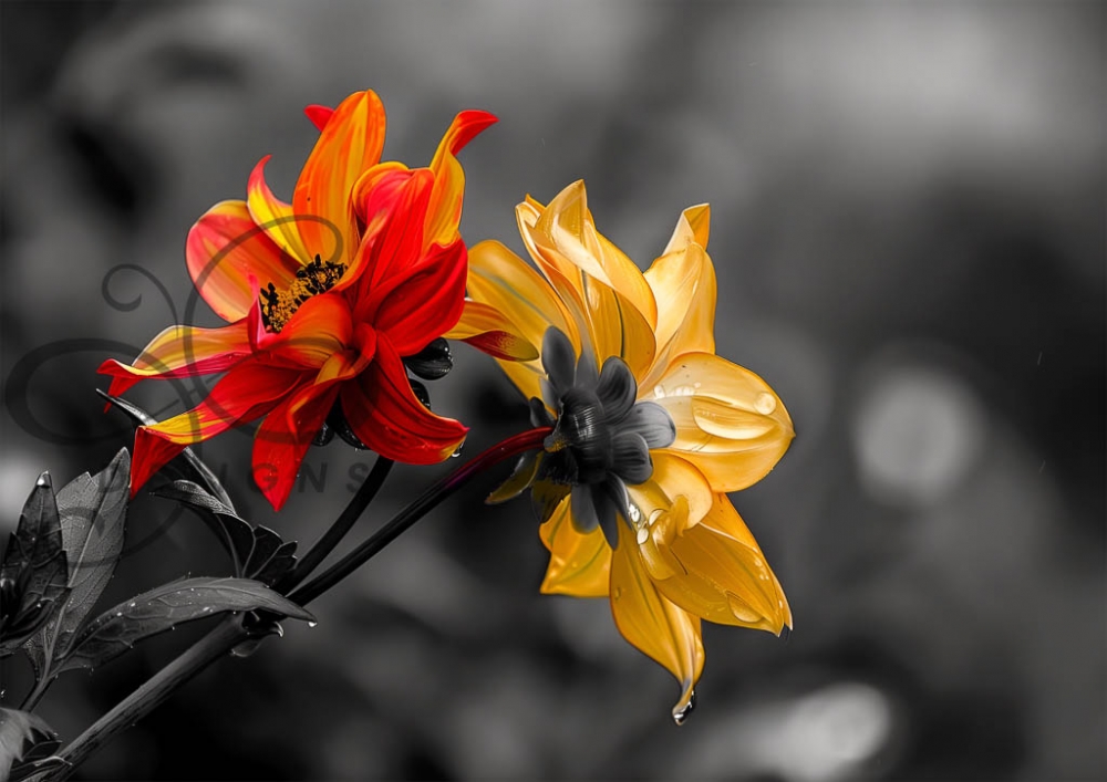 Petals in Harmony A1 (84x59cm). A1 format decoupage eller fine art.
