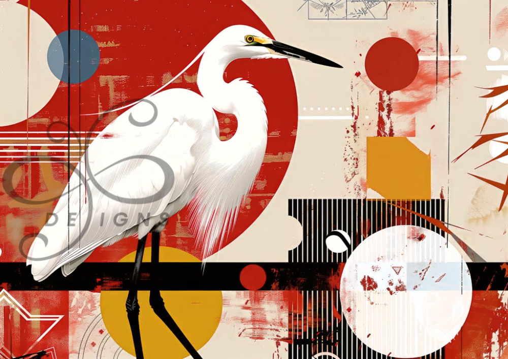 Modernist Marshscape A1 (84x59cm). A1 format decoupage eller fine art.
