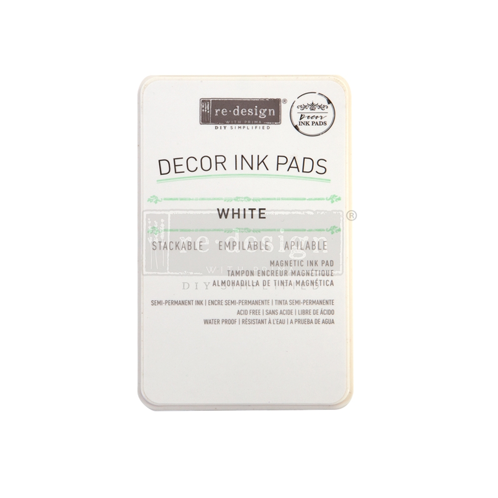 Redesign Decor Ink Pad – White– magnetic ink pad