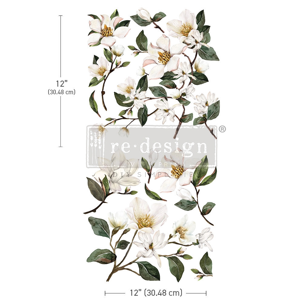 2 ark, 30 x 30 cm - Skap skjønnhet med vår Magnolia Garden Maxi Dekormal! Denne nye størrelsen på 12