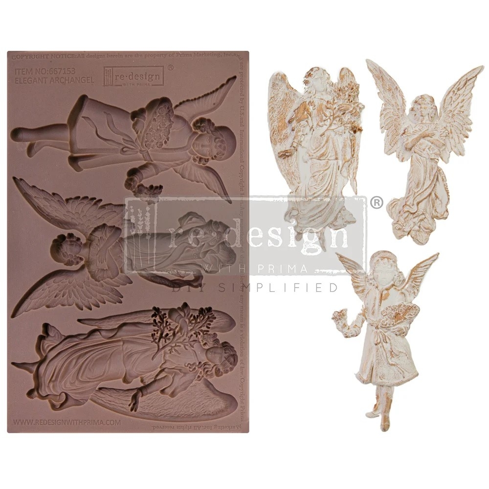 Elegant Archangel decor mould. Størrelse: 12,7 x 20,32 cm