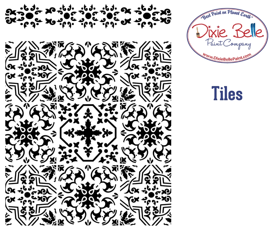 Dixie Belle – Stencil – non-adhesive – reusable – Tiles 40x50cm