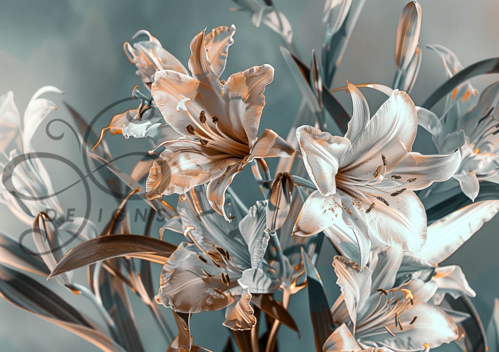 Copper Bloom A1 (84x59cm). A1 format decoupage eller fine art.